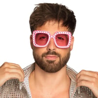 Boland súprava párty okuliarov 2 ks, vtipné okuliare pre dospelých, kostýmový doplnok, outfit v štýle "bad taste", slnečné okuliare, ružová a čierna 8