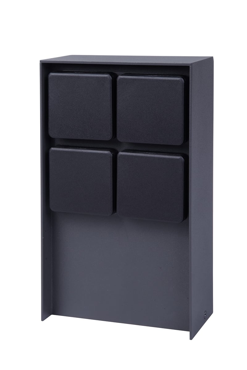 Stâlp cu Priză de Exterior Bold 19561 Abano cu 4 Posturi, Antracit, IP44, 3680W, Instalare Ușoară