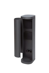 BOLD Volo vonkajší záhradný stĺpik so zásuvkami 2x Schuko, antracit, IP44 – 3680 W, 38,5 cm, detská poistka, hliník odolný voči poveternostným vplyvom 4