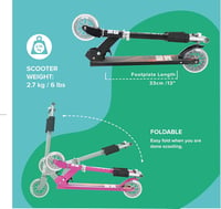 BOLDCUBE klasszikus kétkerekű roller 6+ éveseknek, összecsukható, állítható magasság 7