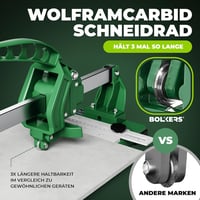 BOLKERS ProCut M 800 csempevágó 800mm vágási hossz wolfrám karbid vágókerékkel 2