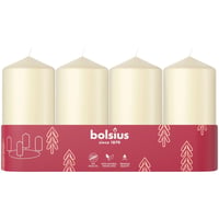 Set lumânări de Advent Bolsius – 4 lumânări cilindrice – Fildeș – 10 cm – Decorațiune de Crăciun – Ceară vegetală naturală – Fără ulei de palmier 1
