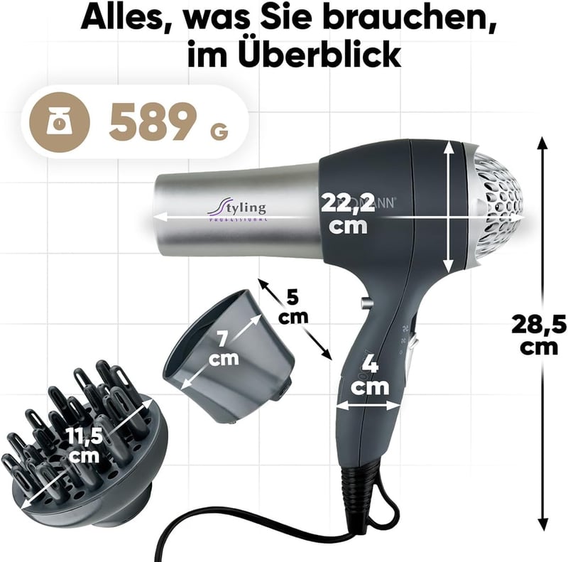 Bomann HTD 889 CB ezüst-szürke hajszárító
