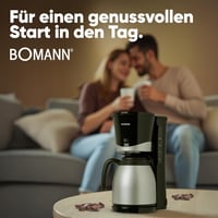 Bomann KA 168 Termosbetétes Kávéfőző 8-10 Csészéhez, 1 Literes Fekete 6