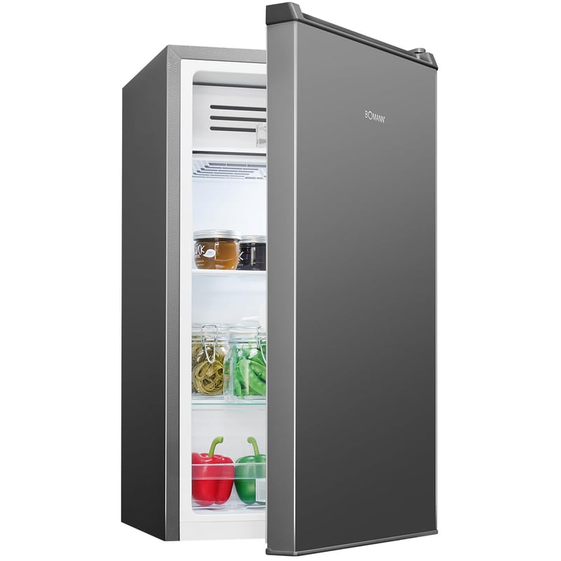 Bomann KS 7257 kompaktni hladnjak s odjeljkom za zamrzavanje, 83 l, LED, inox