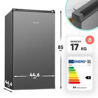 Bomann KS 7257 kompaktni hladnjak s odjeljkom za zamrzavanje, 83 l, LED, inox 7