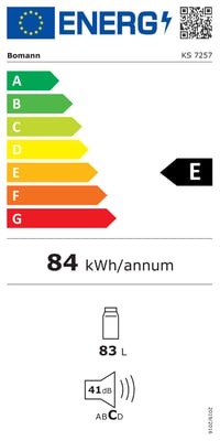 Bomann KS 7257 kompaktni hladnjak s odjeljkom za zamrzavanje, 83 l, LED, inox 9
