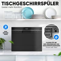 Bomann TSG 7405 kompakt mosogatógép, 5 program, 47 dB - fekete 7