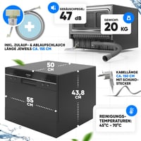 Bomann TSG 7405 kompakt mosogatógép, 5 program, 47 dB - fekete 4