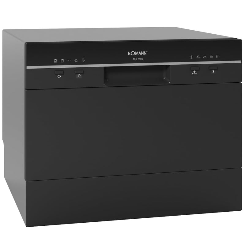 Bomann TSG 7405 kompakt mosogatógép, 5 program, 47 dB - fekete