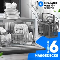 Bomann TSG 7405 kompakt mosogatógép, 5 program, 47 dB - fekete 3