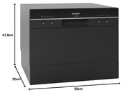 Bomann TSG 7405 kompakt mosogatógép, 5 program, 47 dB - fekete 9