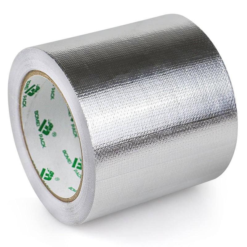 BOMEI PACK 100mm x 20m Erősített Alumínium Szalag Hőálló Vízálló Ragasztó
