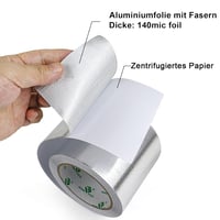 BOMEI PACK 100mm x 20m Erősített Alumínium Szalag Hőálló Vízálló Ragasztó 3