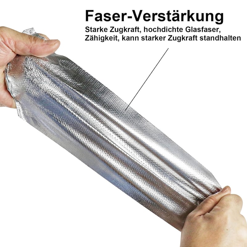 BOMEI PACK 100mm x 20m Erősített Alumínium Szalag Hőálló Vízálló Ragasztó