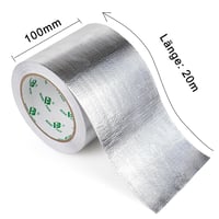 BOMEI PACK 100mm x 20m Erősített Alumínium Szalag Hőálló Vízálló Ragasztó 2