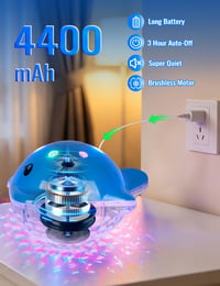 Fântână plutitoare pentru piscină BomKra cu iluminare și telecomandă, 12 moduri de iluminare, 2 moduri de fântână, reîncărcabilă, albastru, pentru piscine supraterane 5