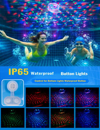 Fântână plutitoare pentru piscină BomKra cu iluminare și telecomandă, 12 moduri de iluminare, 2 moduri de fântână, reîncărcabilă, albastru, pentru piscine supraterane 4