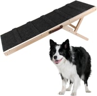 BommJokker 110 cm-es állítható kutyalépcső 35-65 cm magasság 7 fokozat fa 1