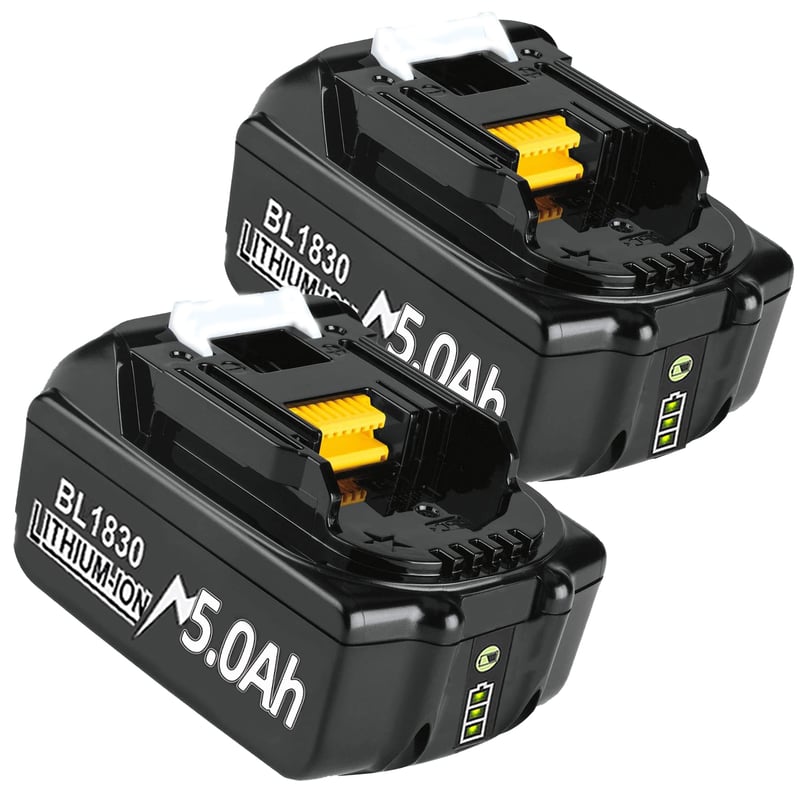 Bonadget 2 ks 18V 5000mAh (5,0Ah) náhradná batéria pre náradie Makita BL1830 BL1850 BL1860 BL1840 BL1835 BL1820 LXT-400