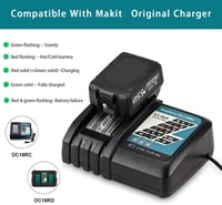 Bonadget 2 ks 18V 5000mAh (5,0Ah) náhradná batéria pre náradie Makita BL1830 BL1850 BL1860 BL1840 BL1835 BL1820 LXT-400 6