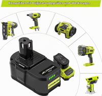 Bonadget 2x 18V 5,5Ah P108 náhradný akumulátor pre Ryobi ONE+ – 5500mAh kompatibilná náhradná batéria 5