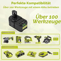 Bonadget 2x 18V 5,5Ah P108 náhradný akumulátor pre Ryobi ONE+ – 5500mAh kompatibilná náhradná batéria 7