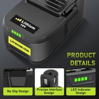 Bonadget 2x 18V 5.5Ah Lítium Akkumulátor Ryobi P108 P107 P122 P104 Szerszámokhoz 3
