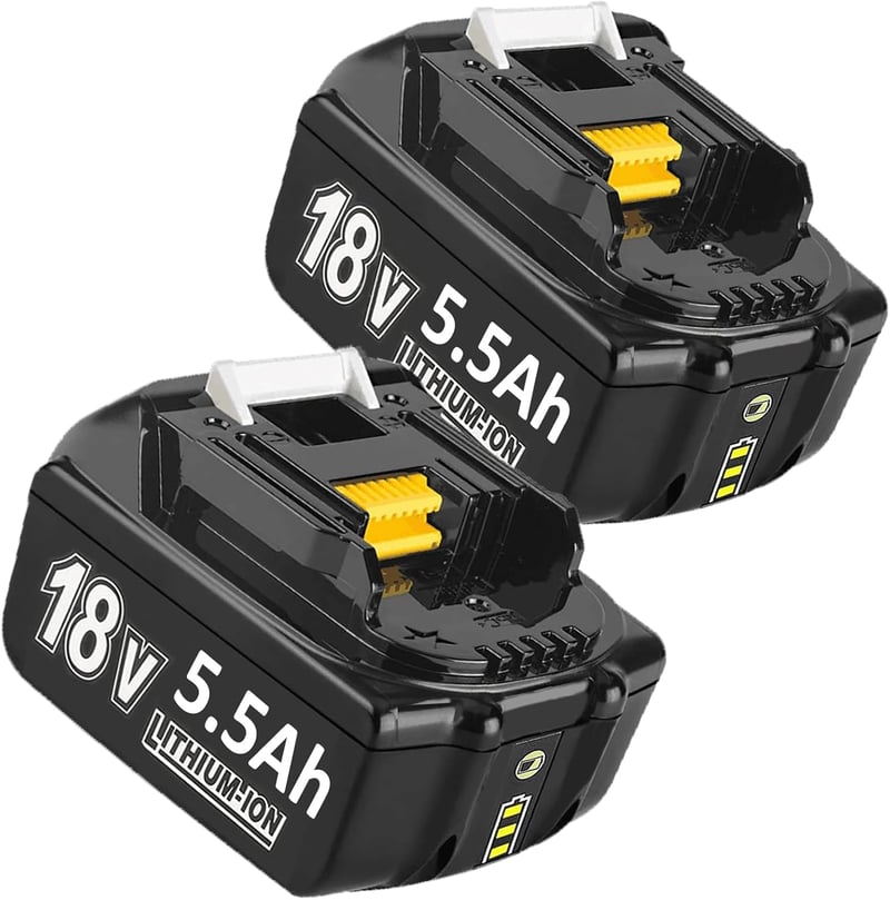 Bonadget 2x 18V 5,5Ah Makita BL1850B BL1840 BL1830 Akkumulátor LED-es