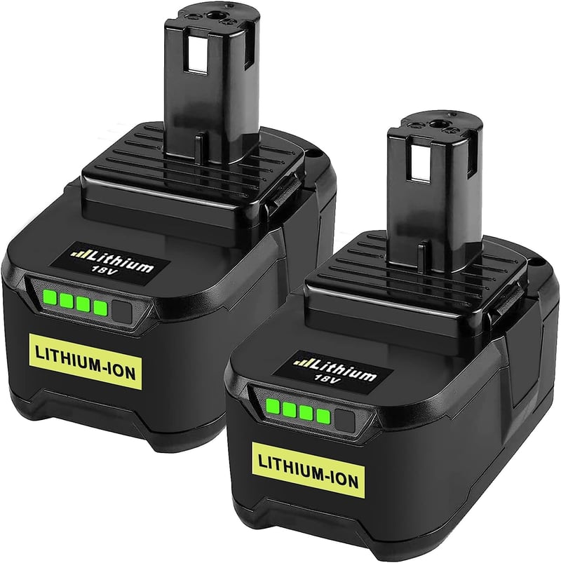 Bonadget 2x 18V 5,5Ah P108 náhradný akumulátor pre Ryobi ONE+ – 5500mAh kompatibilná náhradná batéria