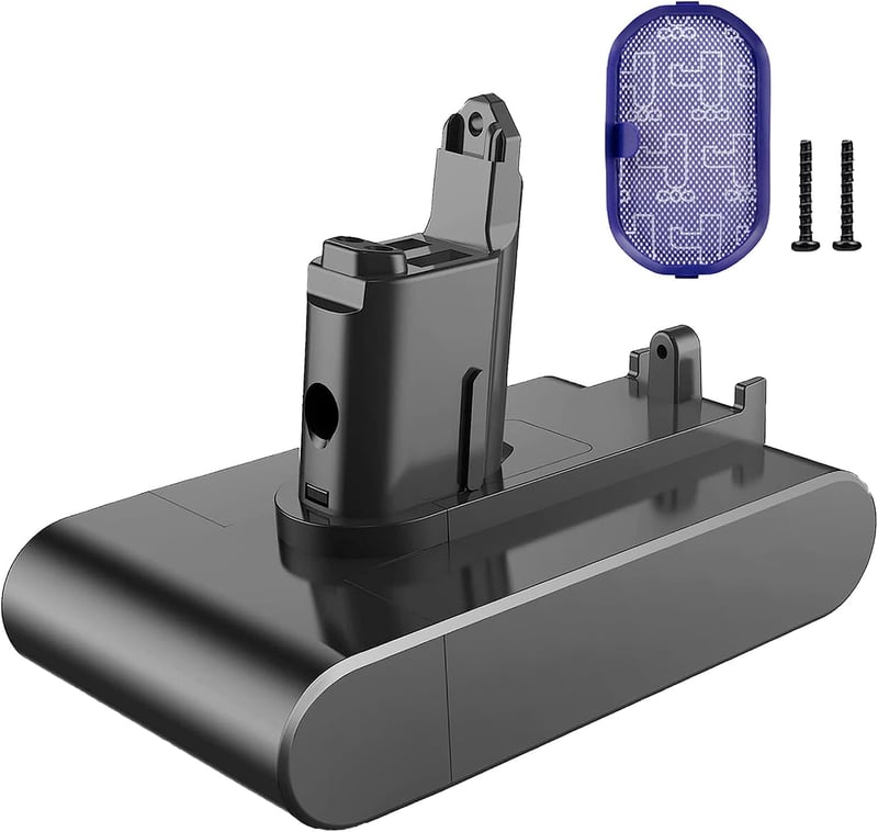 Acumulator de schimb Bonadget 5000 mAh tip B pentru aspirator Dyson DC31, DC34, DC35, DC45, DC56, DC57, cu filtru inclus
