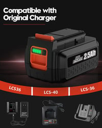 Bonadget LBXR36 36V 2.5Ah akkumulátor Black Decker szerszámokhoz 7