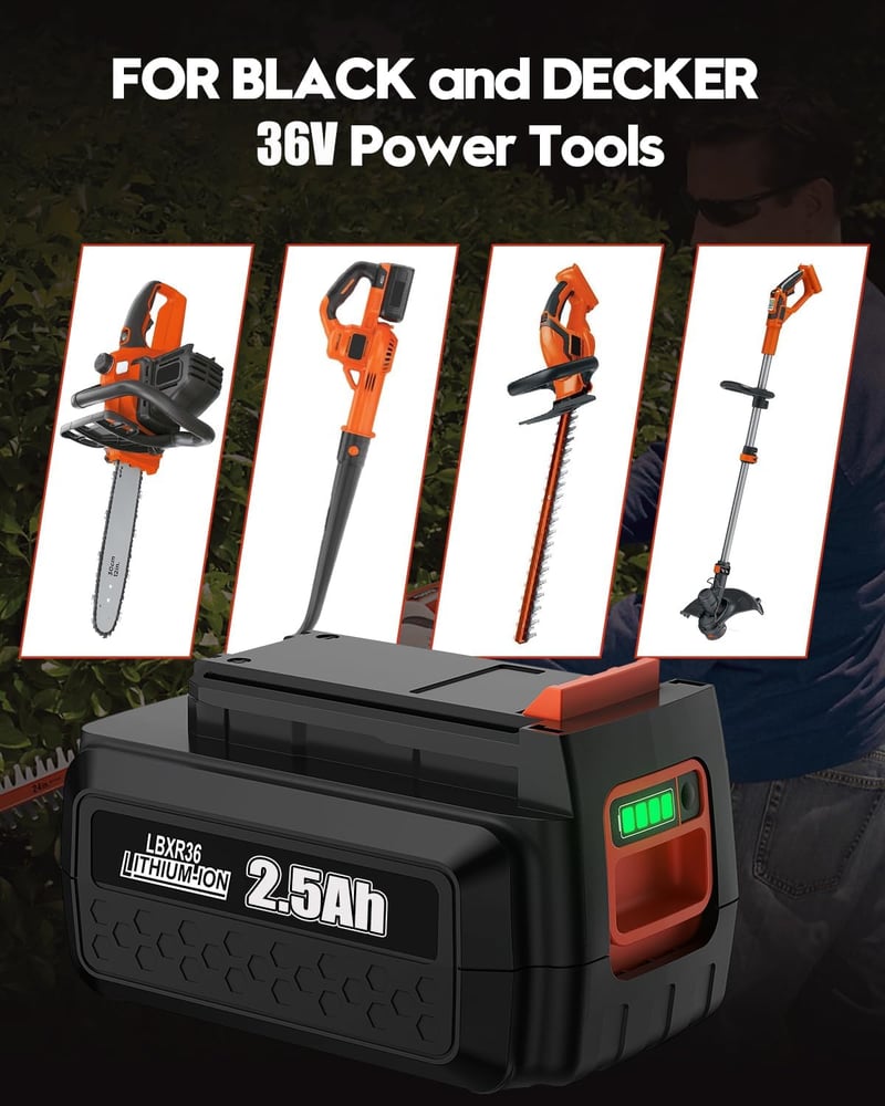 Bonadget LBXR36 36V 2.5Ah akkumulátor Black Decker szerszámokhoz