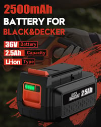 Bonadget LBXR36 36V 2.5Ah akkumulátor Black Decker szerszámokhoz 2