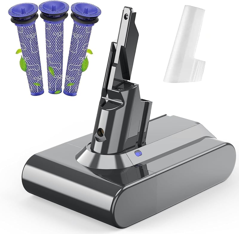 Bonadget V7 csere akkumulátor Dyson SV11 Animal, Fluffy, Trigger+ Pro porszívókhoz + 3 db szűrő