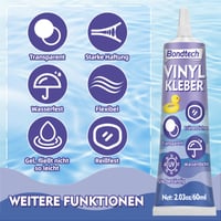Set de reparații pentru piscină Bondtech, 60 ml - petice transparente impermeabile pentru saltele gonflabile, caiace, bărci și folii de piscină 6