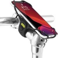 Bone Bike Tie Pro 3 Fekete rezgéscsillapítós biciklis mobiltartó kormánycsőre, okostelefon 4.7-7.2 inch, iPhone Samsung 1