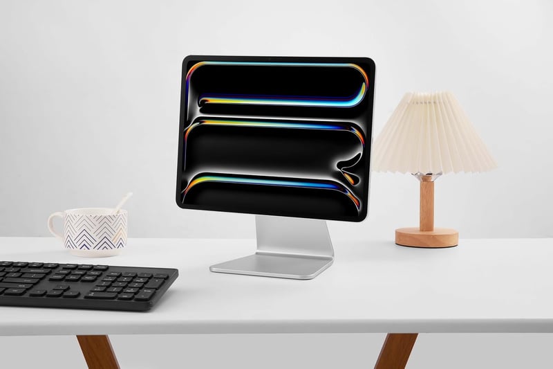 BongBingBoo iPad Pro 13 állvány mágneses tartó Apple iPad Pro 13 hüvely M4 M5 ezüst színű