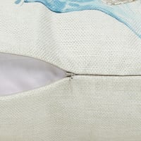 Bonhause 4 ks Letné obliečky na vankúše 45x45 cm s motívom mora, mušlí a korálov, dekoračné obliečky z polyesteru a ľanu na pohovku do obývačky 5