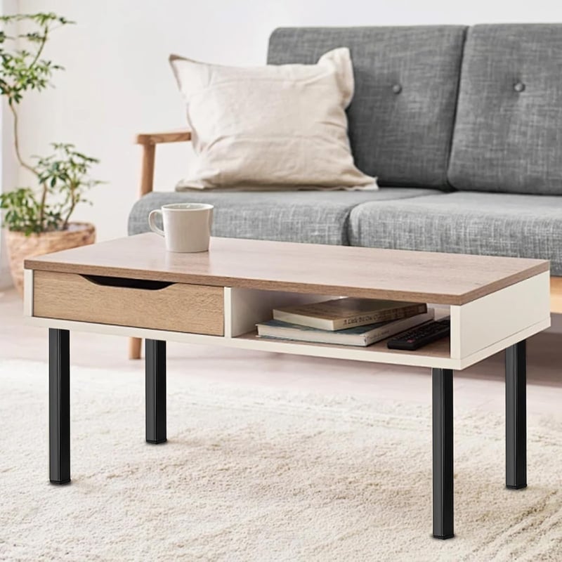 BONJUME 4 db fém asztalláb 60 cm összecsukható bútor láb fekete