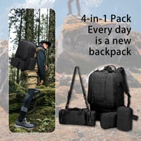 Vojenský taktický batoh BONJUME 60L so systémom MOLLE – Vodotesný turistický batoh pre mužov aj ženy na kempovanie, horolezectvo a cestovanie 2