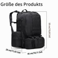Vojenský taktický batoh BONJUME 60L so systémom MOLLE – Vodotesný turistický batoh pre mužov aj ženy na kempovanie, horolezectvo a cestovanie 5