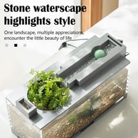 BONJUME asztali mini akvárium készlet LED világítással és vízpumpával 3