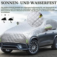 Husă auto BONJUME 520x240 cm, Semigaraj, Protecție împotriva grindinei și zăpezii, Husă pentru parbriz, Husă auto de iarnă impermeabilă pentru SUV-uri și vehicule de teren, Antigel 5