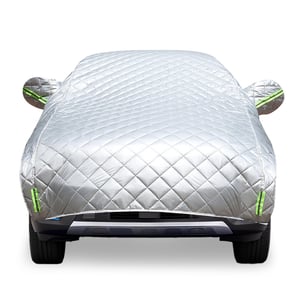 Husă auto BONJUME 520x240 cm, Semigaraj, Protecție împotriva grindinei și zăpezii, Husă pentru parbriz, Husă auto de iarnă impermeabilă pentru SUV-uri și vehicule de teren, Antigel