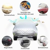 Husă auto BONJUME 520x240 cm, Semigaraj, Protecție împotriva grindinei și zăpezii, Husă pentru parbriz, Husă auto de iarnă impermeabilă pentru SUV-uri și vehicule de teren, Antigel 3