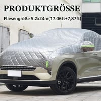 Husă auto BONJUME 520x240 cm, Semigaraj, Protecție împotriva grindinei și zăpezii, Husă pentru parbriz, Husă auto de iarnă impermeabilă pentru SUV-uri și vehicule de teren, Antigel 6