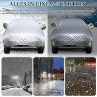 Husă auto BONJUME 520x240 cm, Semigaraj, Protecție împotriva grindinei și zăpezii, Husă pentru parbriz, Husă auto de iarnă impermeabilă pentru SUV-uri și vehicule de teren, Antigel 2