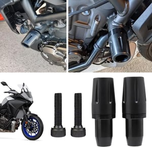 BONJUME CNC bukókeret csúszka motorhoz Yamaha MT-07 FZ07 Tracer 2014-2024 esésvédő csapágyvédő párban fekete