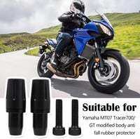 BONJUME CNC bukókeret csúszka motorhoz Yamaha MT-07 FZ07 Tracer 2014-2024 esésvédő csapágyvédő párban fekete 7